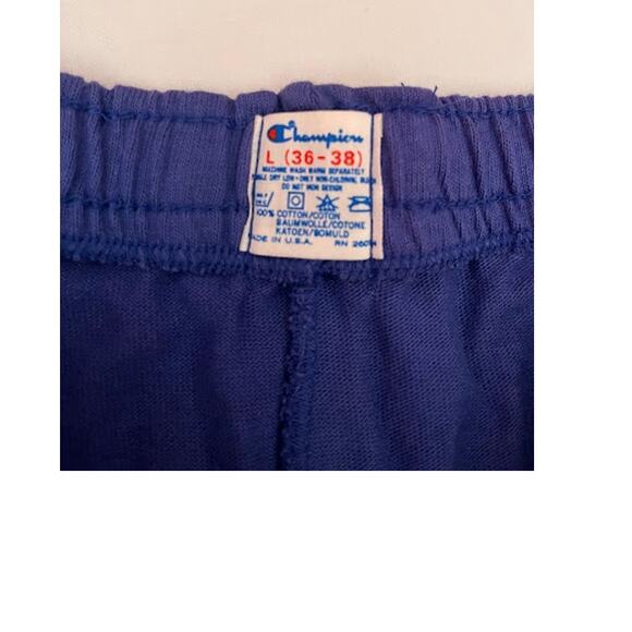 VTG NEW Champion Sweatpants Mens Blue Drawstring Size Large - Picture 3 of 8